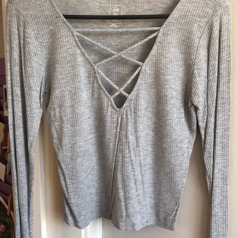 Grey crop top